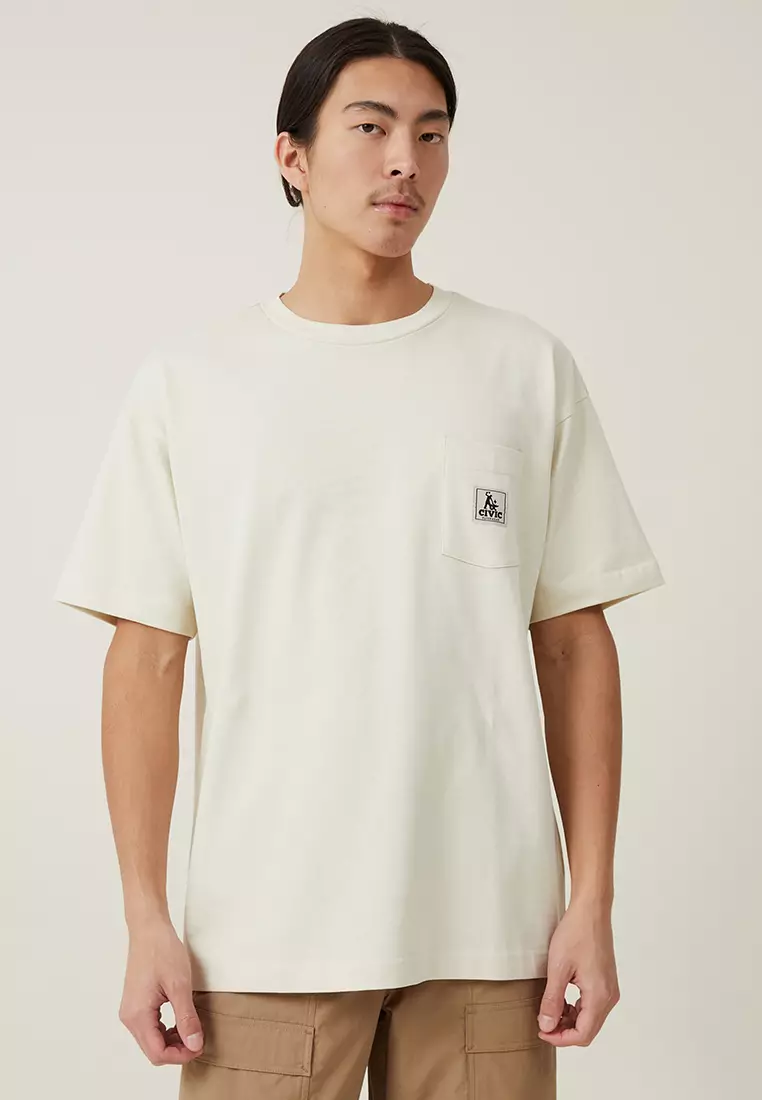 Cotton On Heavy Weight Pocket T-Shirt 2024
