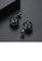 Glamorousky black Fashion and Elegant Plated Black Geometric Round Earrings with Black Cubic Zirconia 1698AAC778F790GS_3