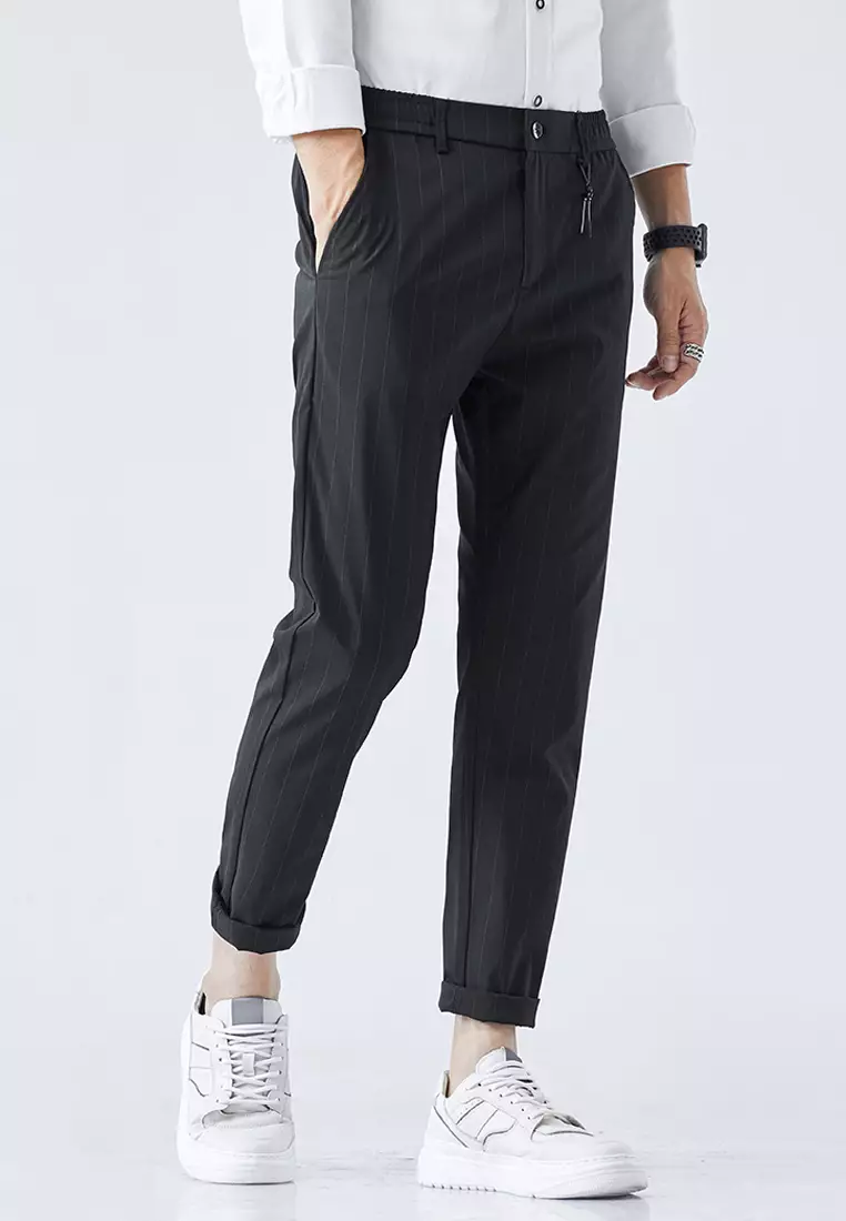 Stripe Slim Suit Pants