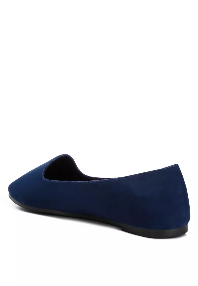 Navy Casual Flat Ballerinas