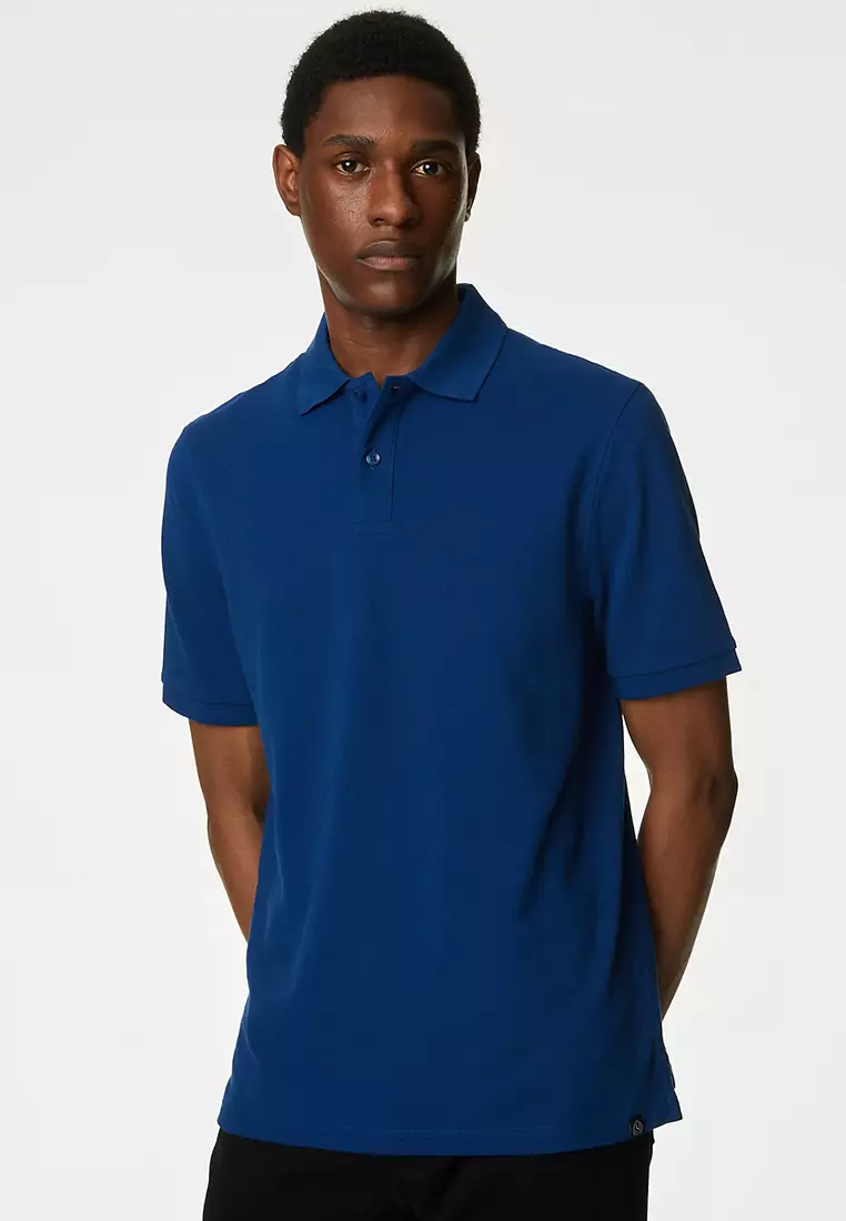 Jual Marks & Spencer Pure Cotton Pique Polo Shirt Original 2024 ...