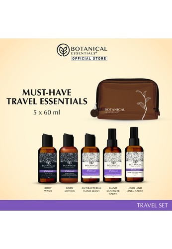 Botanical Essentials n/a Botanical Essentials - Travel Set Clarifying and Balancing PATCHOULI 5x60ml FREE Travel Pouch 63D19BE2717ED1GS_1