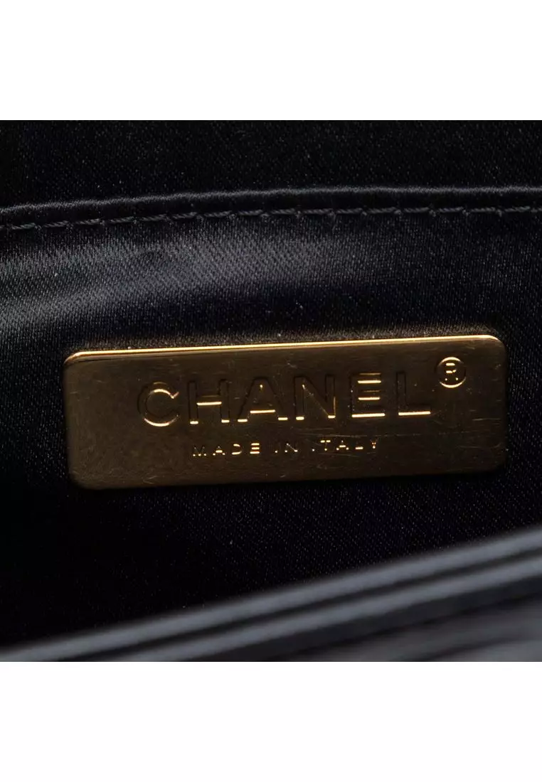 Pre-Loved Chanel Mini Square Calfskin Coco Embossed Flap