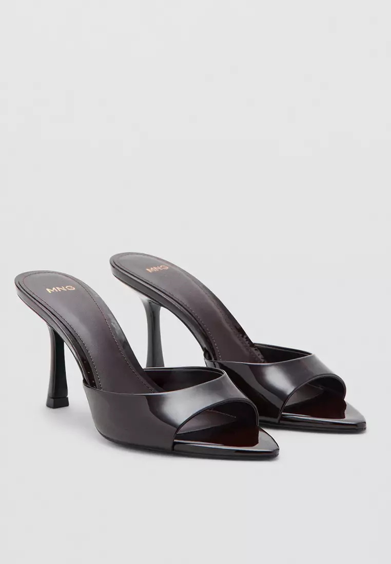 Patent Leather High-Heeled Sandals