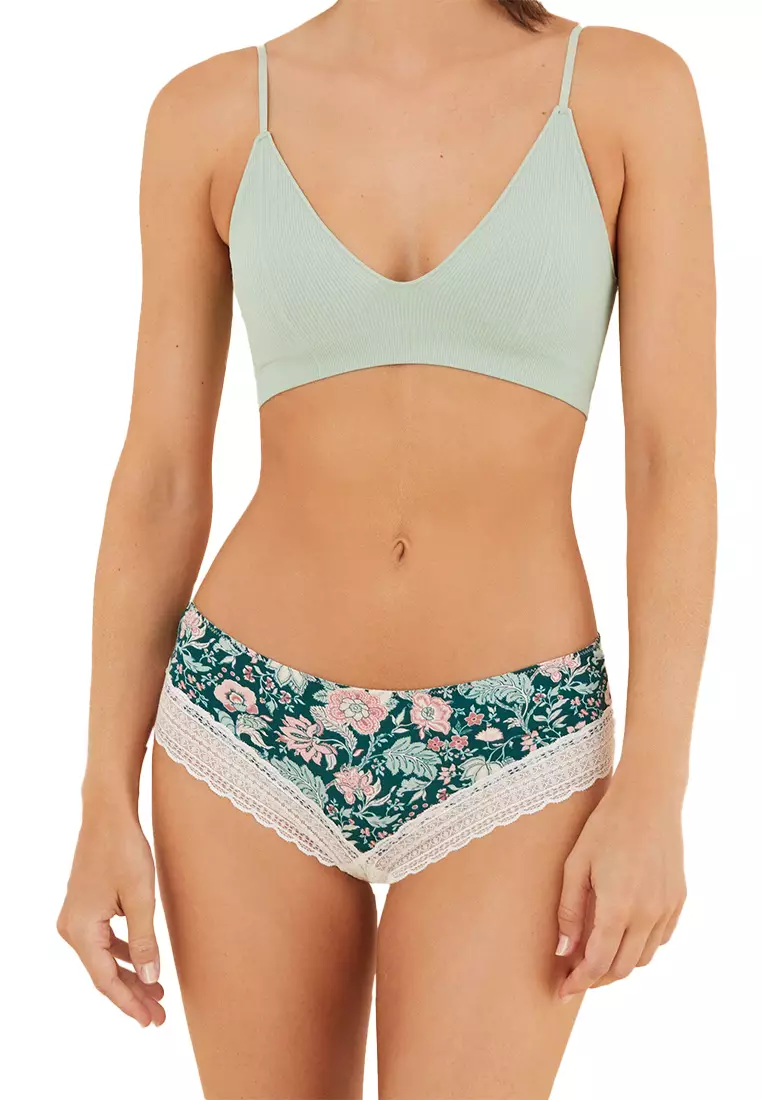 Women'secret Mutandina Wide Brief Verde Bottiglia - Comfort Donna Taglia XL