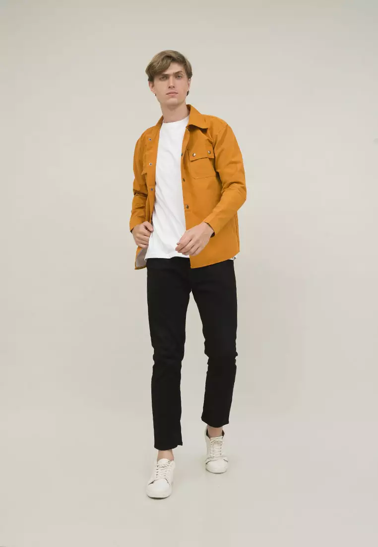 jaket pria parka mustard trucker dragon jacket unisex houseofcuff