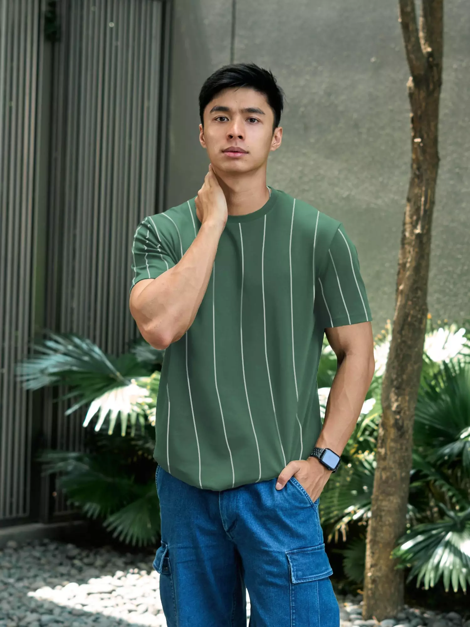 Kale Uranus Green / Cotton Cloudy / Kaos Boxy Fit / Kaos Korea / Atasan Kaos Pria / Kaos Basic Pria