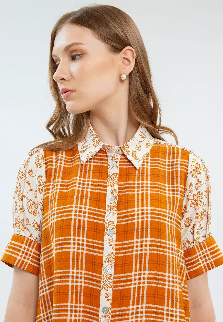 MINIMAL CANTIKA SHIRT ICE GINGER Warna ICE GINGER