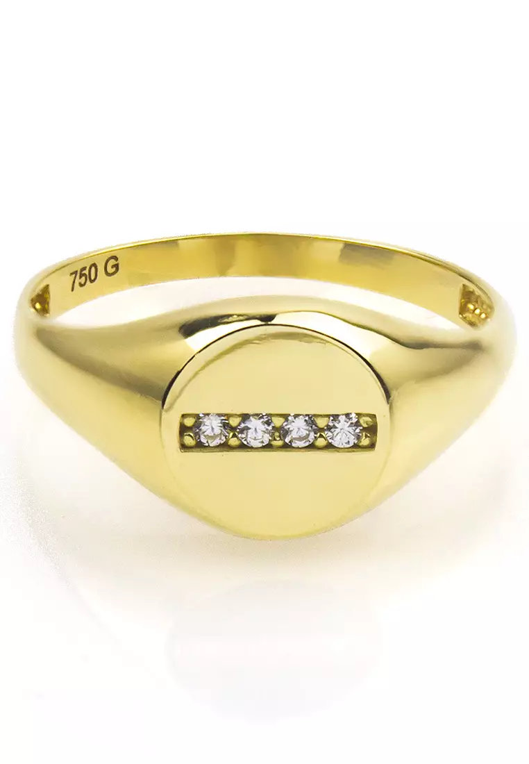 Buy Foundry Line Signet Ring 18k Gold 2025 Online ZALORA Philippines