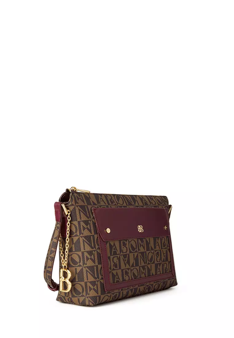 Saveria Monogram Medium Sling Bag