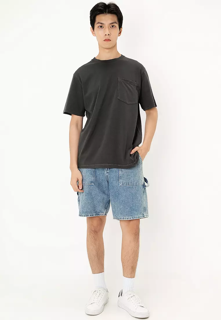 Contrast Stitch Pocket T-shirt