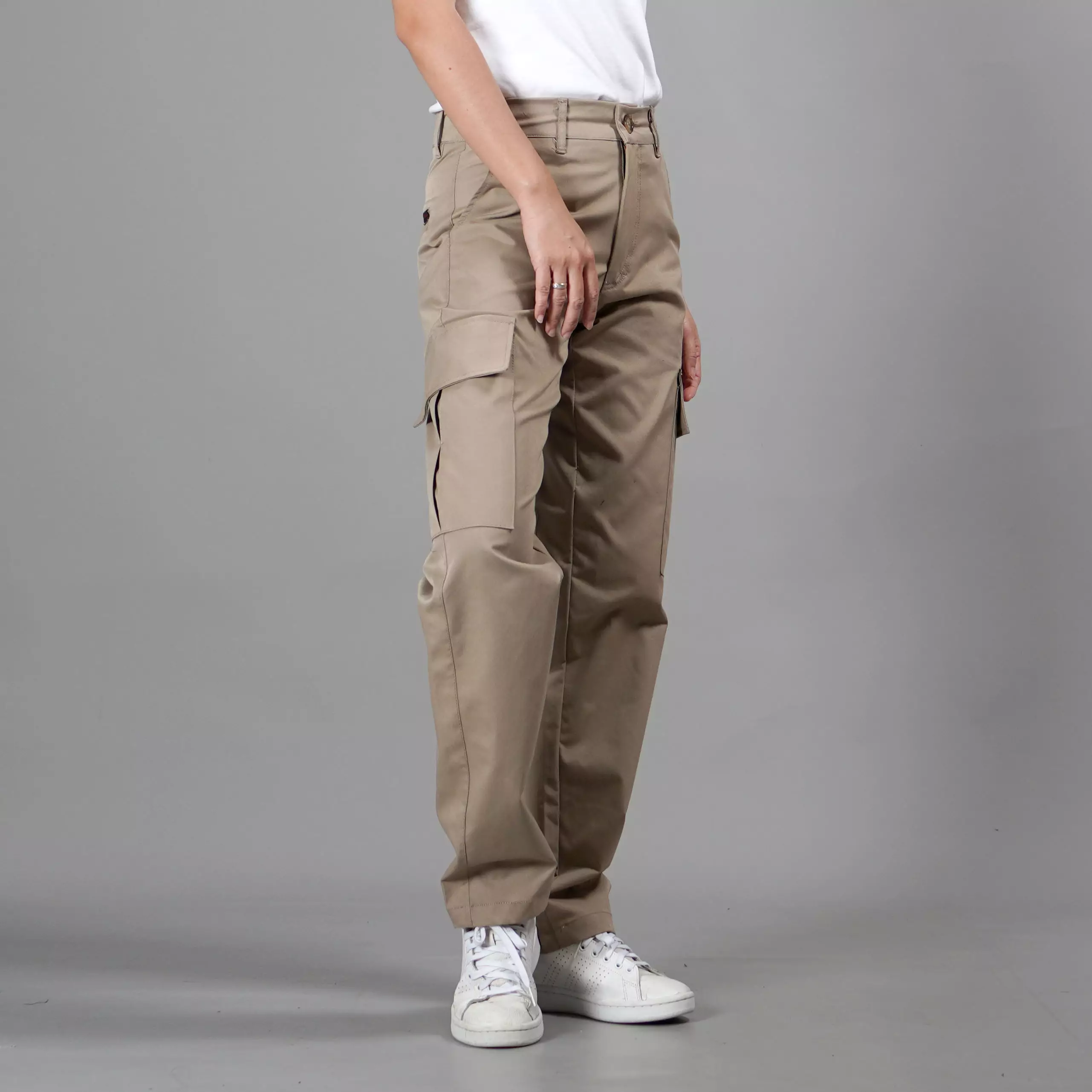 RAYSA Celana Panjang Wanita Celana Cargo Wanita Celana Wanita -  BEIGE