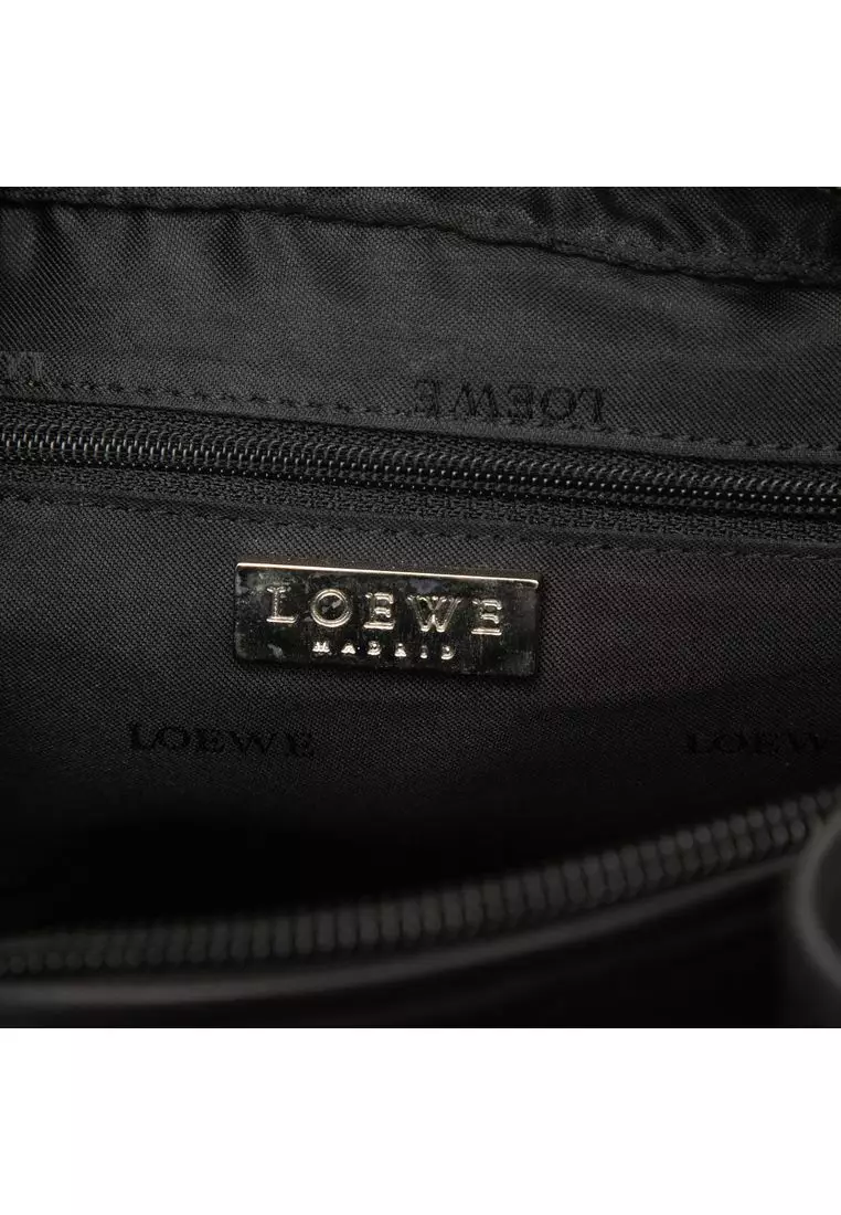 Pre-Loved Loewe Suede Anagram Shoulder Bag