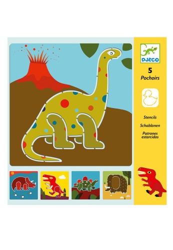 DJECO DJECO Dinosaurs Stencils - Arts & Crafts, Drawing, Illustration Tools for Children 0999FTH4E8E349GS_1