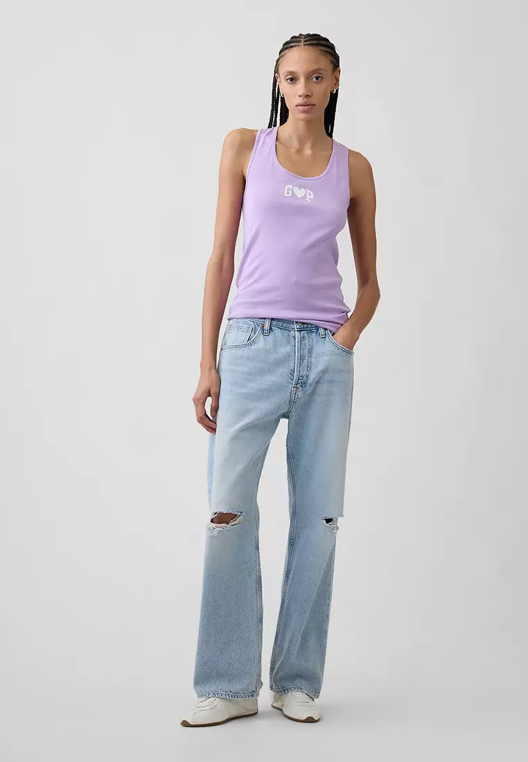 Ribbed Logo Tank Top