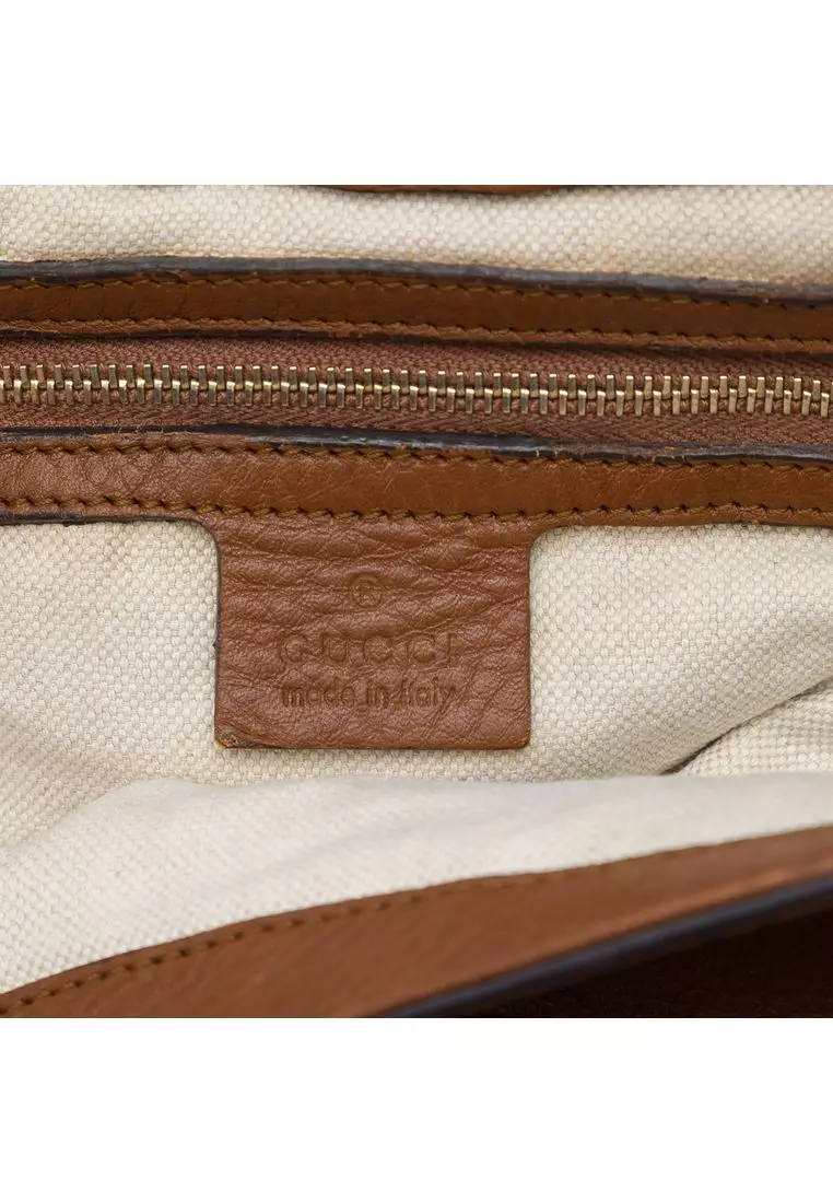 Pre-Loved Gucci Calfskin Bella Flap Satchel