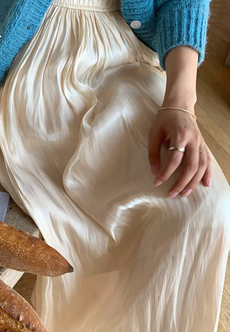 超仙氣質高腰百褶半身裙 A21090607KI