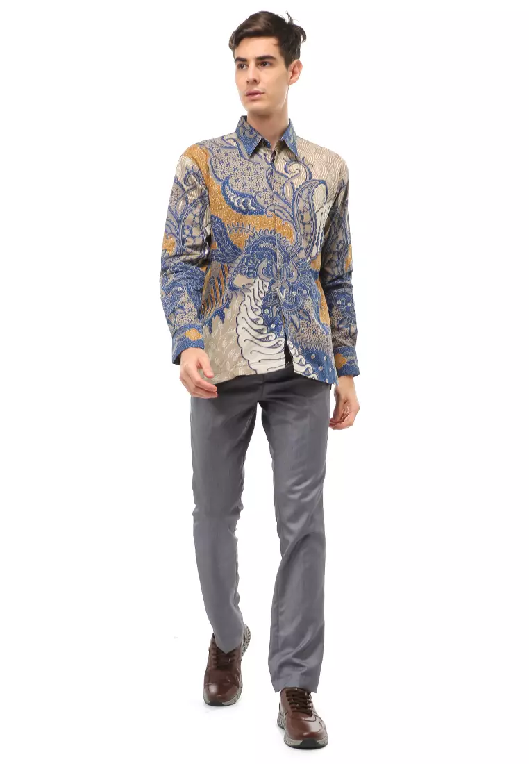 Kendrick Atasan Formal Kemeja Batik Pria Bramantya Long Sleeve Material Cotton ORIGINAL