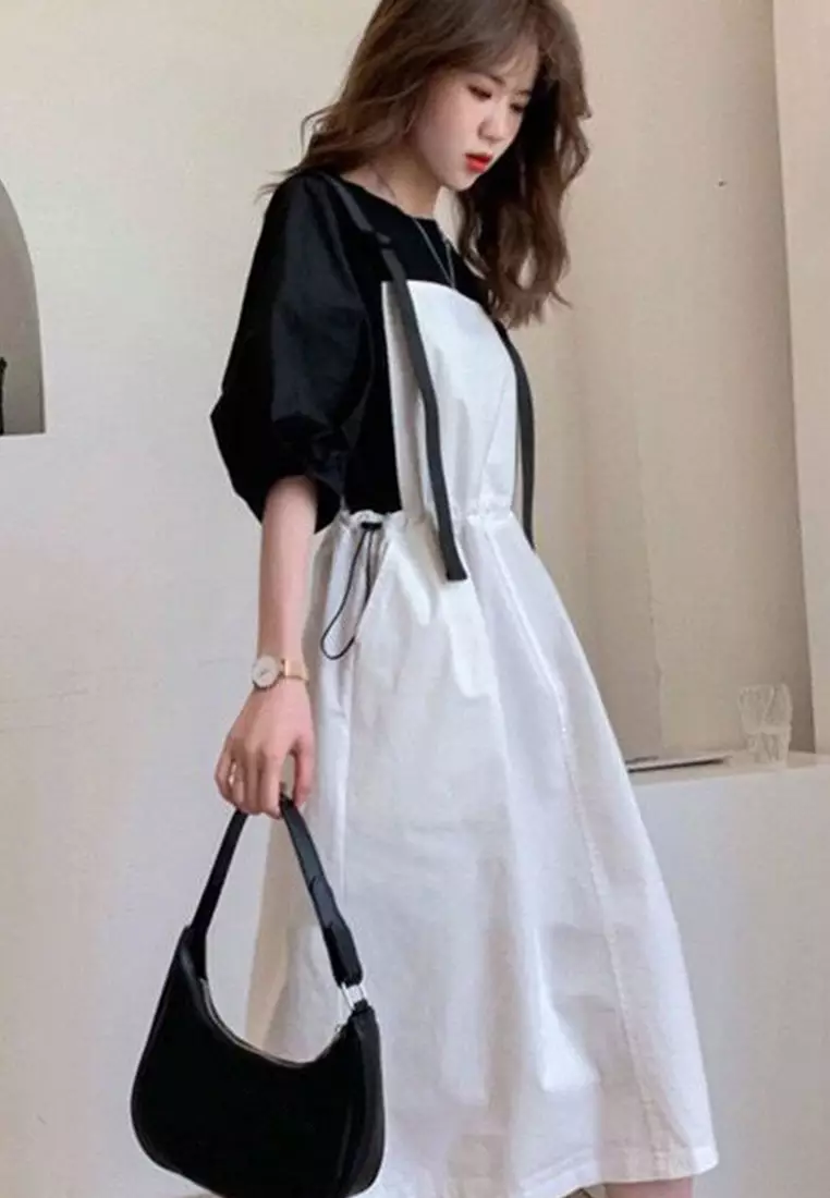 Causal style One Piece Dress with T shirt  Suit A22033110W