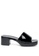 London Rag black Solid Square Toe Mid Heel Block Sandal in Black 824DASH37F1250GS_1