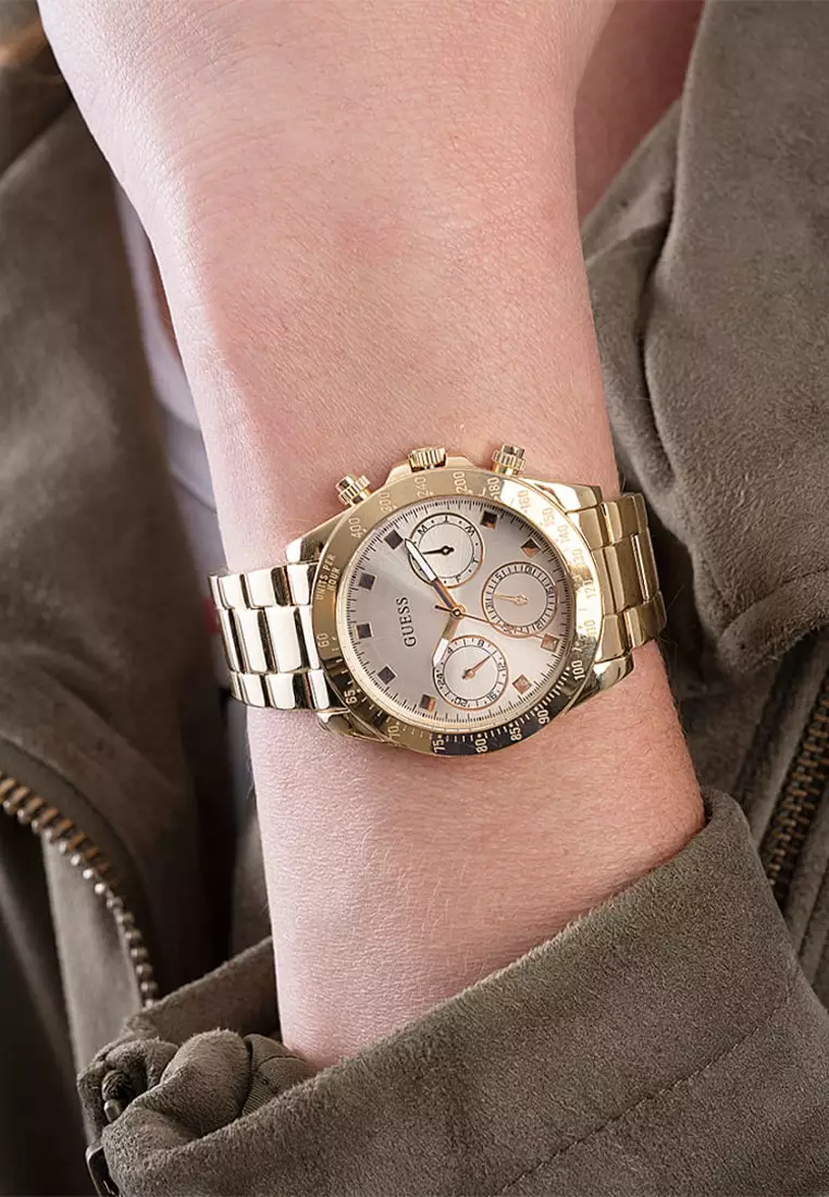 Guess GW0314L2 - Jam Tangan Wanita - Gold - Stainless Steel Bracelet