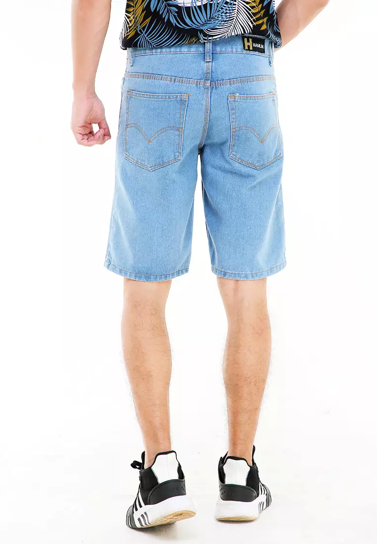 Rishham Celana Pendek Denim Pria Casual Short Pants Material Jeans ORIGINAL - Bioblitz