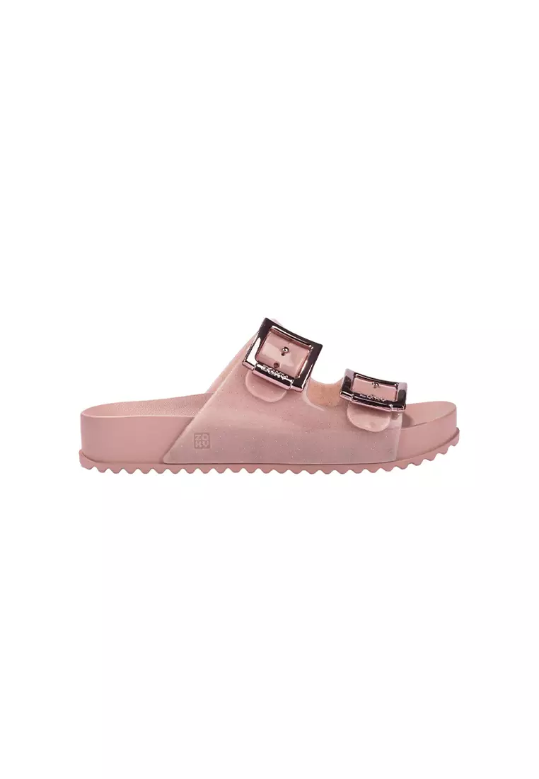 Zaxy Partner III Fem Glitter Nude Comfortable Slides for Ladies