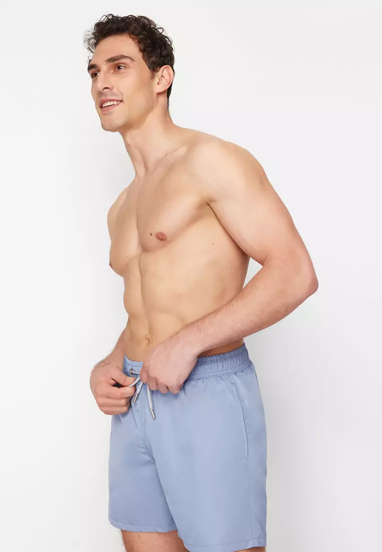 Light Blue Basic Standard Size Swimsuit Swim Shorts TMNSS20DS0023