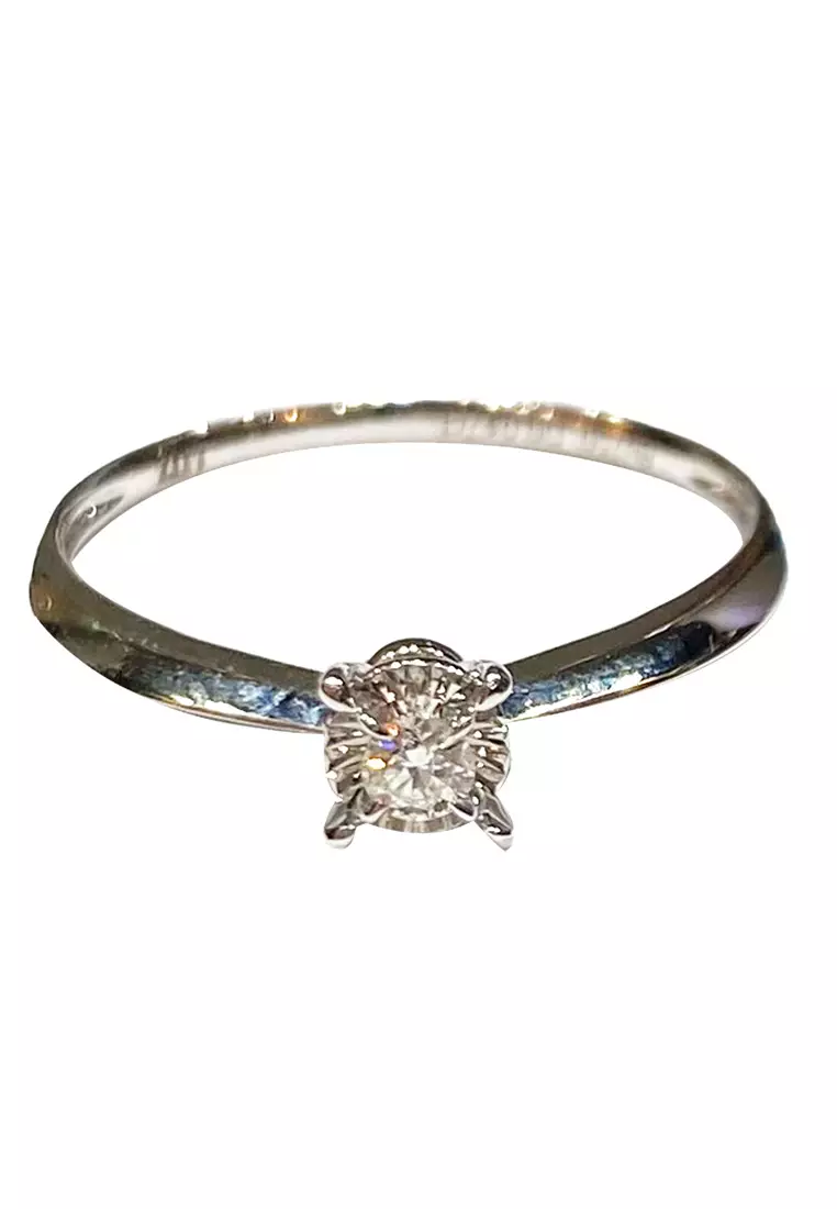 LITZ 18K White Gold Diamond Ring DR140