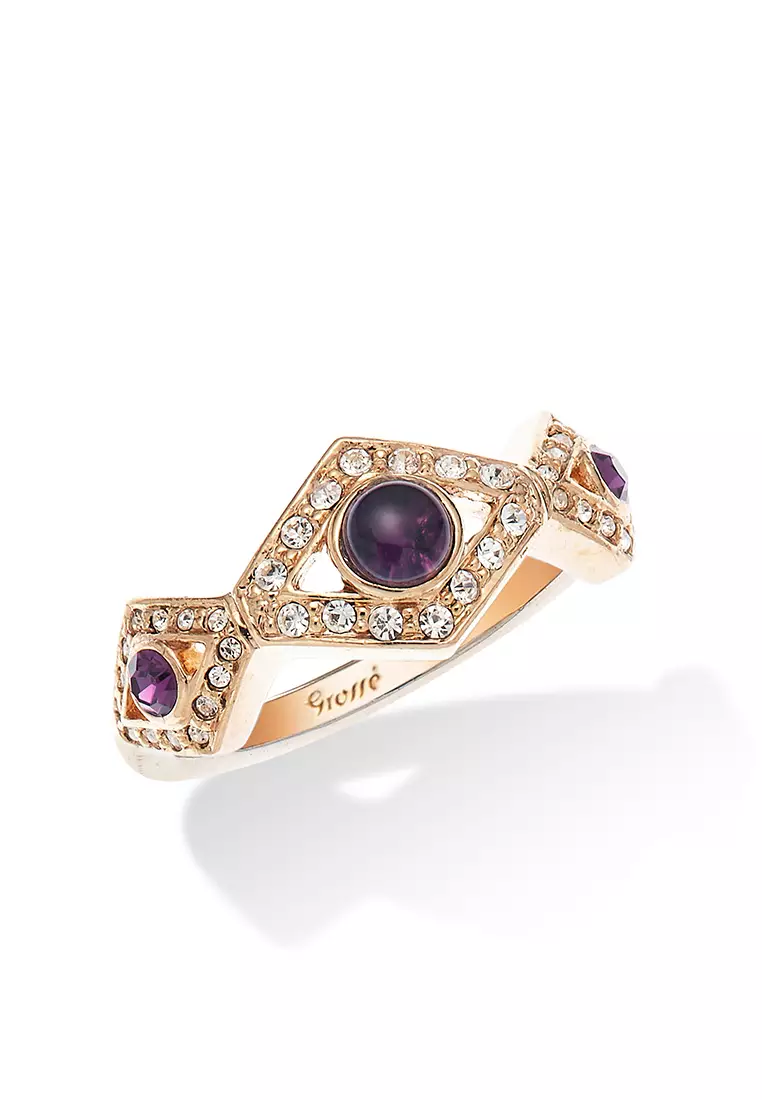 Gold hot sale gem ring