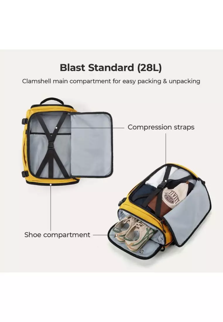 Bagsmart Blast Quick Access Carry On Travel Backpack Standard 28L (Daylily)