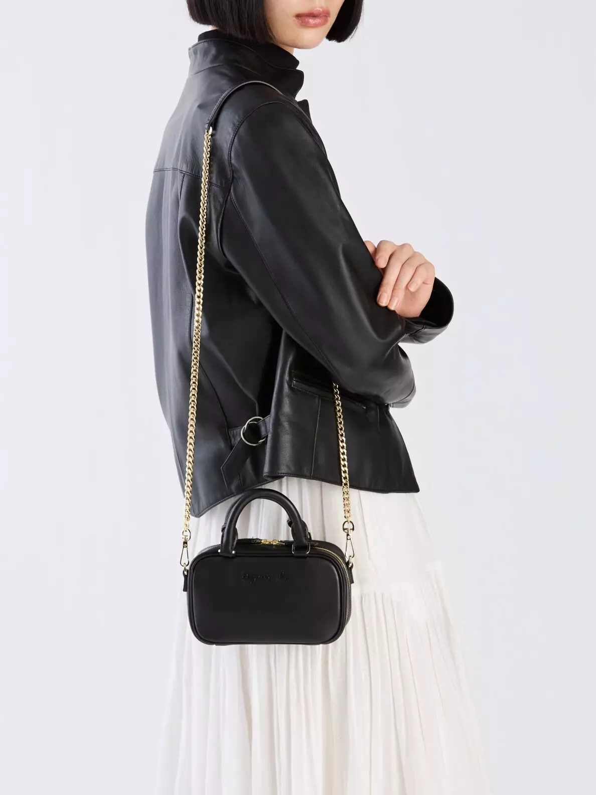agnes b. leather mini hand bag 本革 Y2K agnes b. leather mini hand bag 本革 Y2K - メルカリ