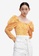 URBAN REVIVO orange Floral Print Puffed Sleeves Blouse 0F1EBAAB563EDDGS_1