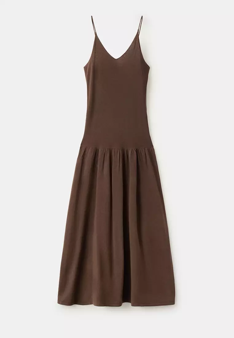Knitted Dress With Gathered Detail