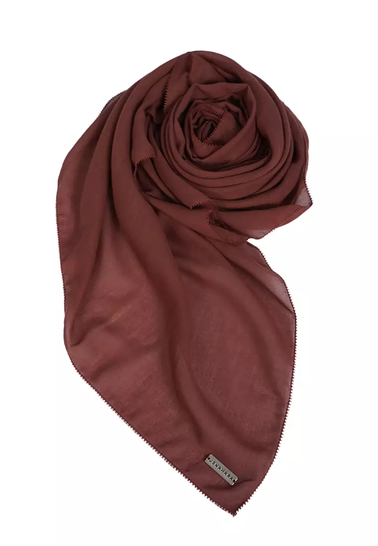 VOAL SQUARE SCARF-EYELASH 25A036