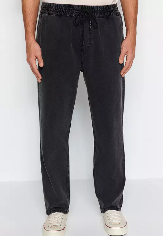 Denim Elastic Waist Jeans