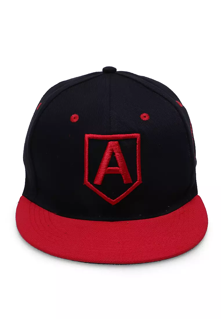 Gemp Cap Snapback Unisex Motif A Resizable Strap Material Rafel ORIGINAL - Black Red