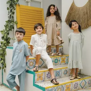 Mooi Dress Anak Gamis Anak Perempuan Raya Collection Madinah Gamis - Khaki