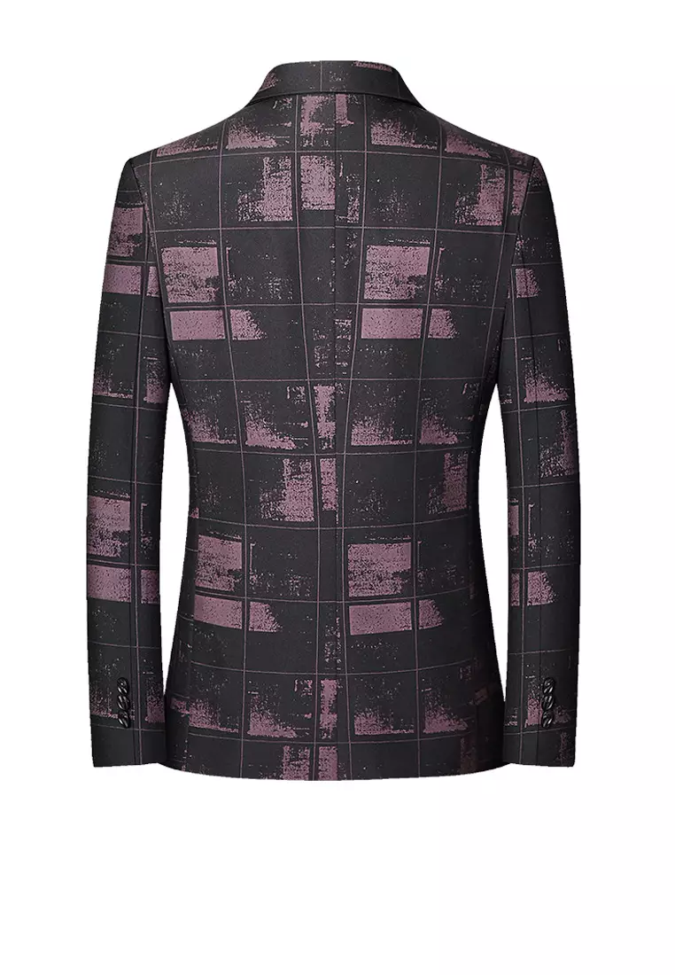Purple best sale plaid blazer