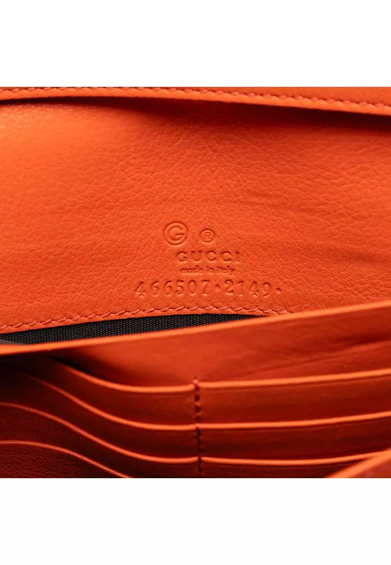 Pre-Loved Gucci Microguccissima Wallet On Strap