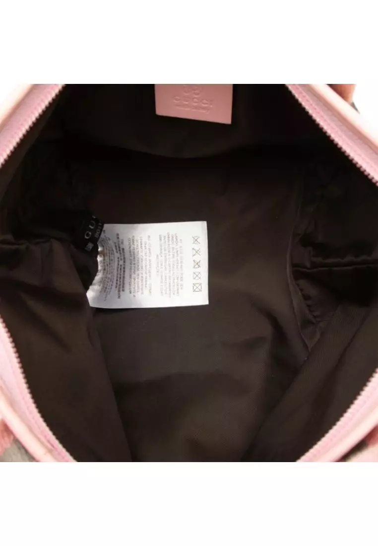 Pre-Loved Gucci Childrens Mini Gg Canvas Web Handbag