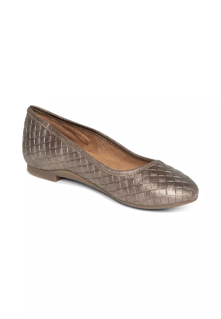 Buy Aetrex Aetrex Lyla Ballet Flat Women Shoes Bronze 2024 Online
