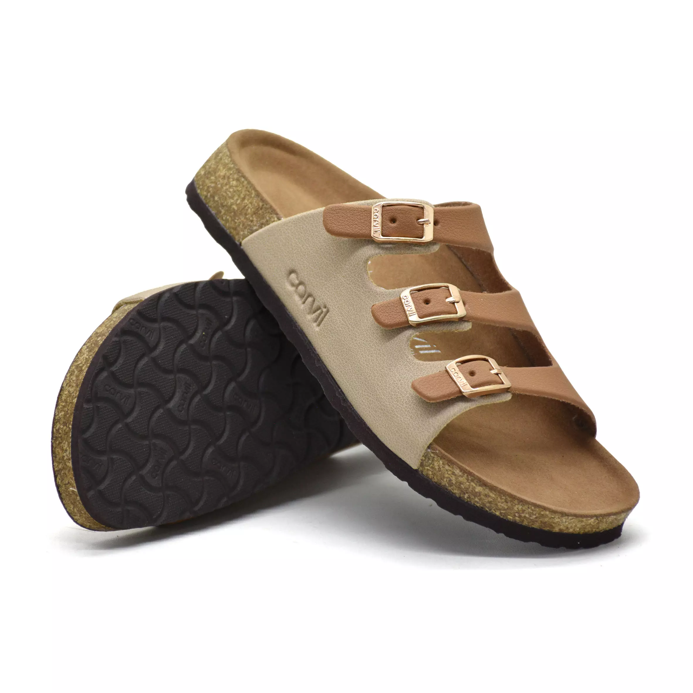 Carvil Sandal Wanita Callista-05 L Tan/Beige
