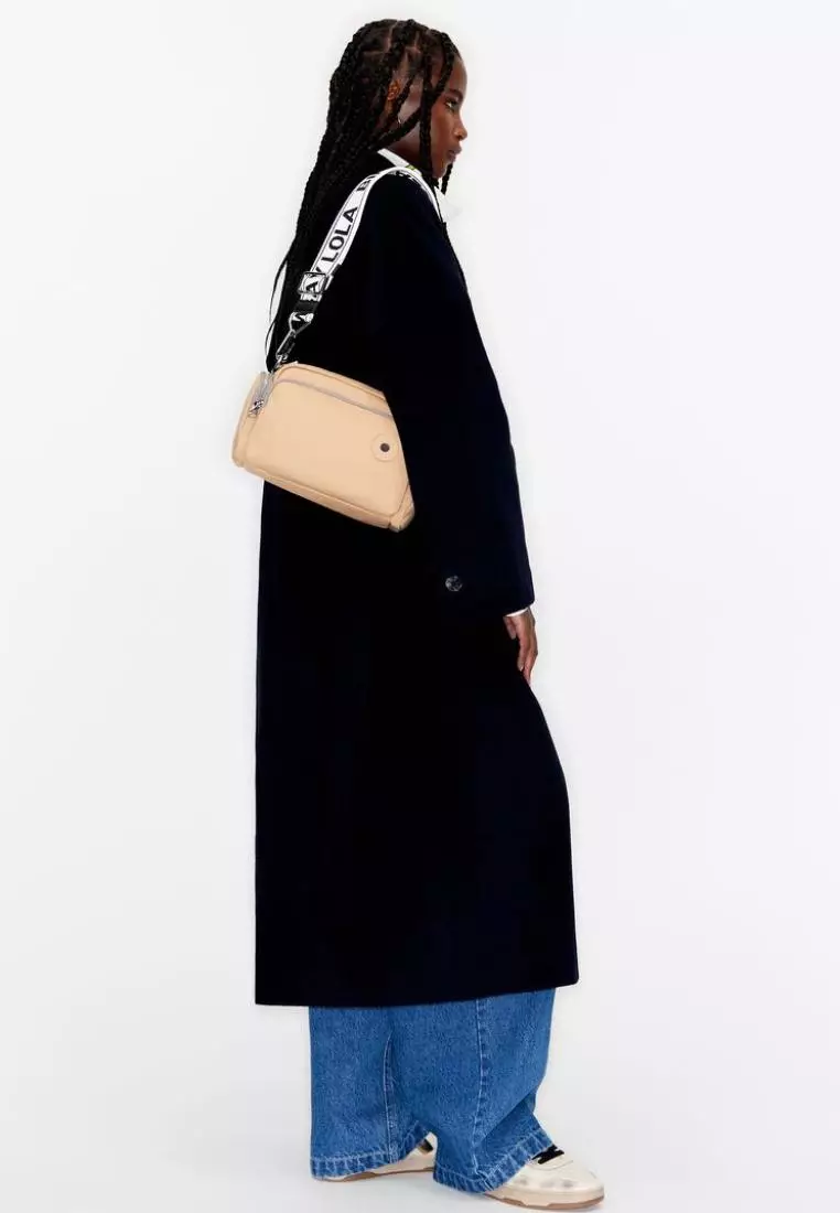 Bimba Y Lola M Tan Nylon Crossbody Bag