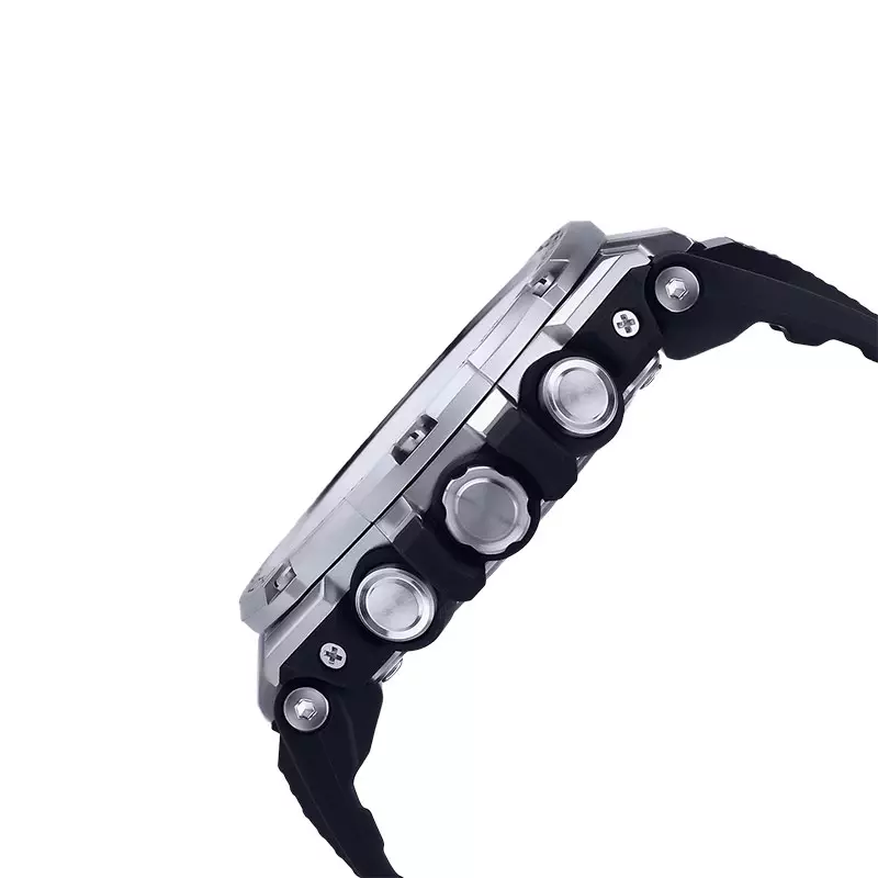 Jam Tangan Pria Casio G-Shock G-Steel GST-B100-1ADR Men Black Dial Black Resin Strap