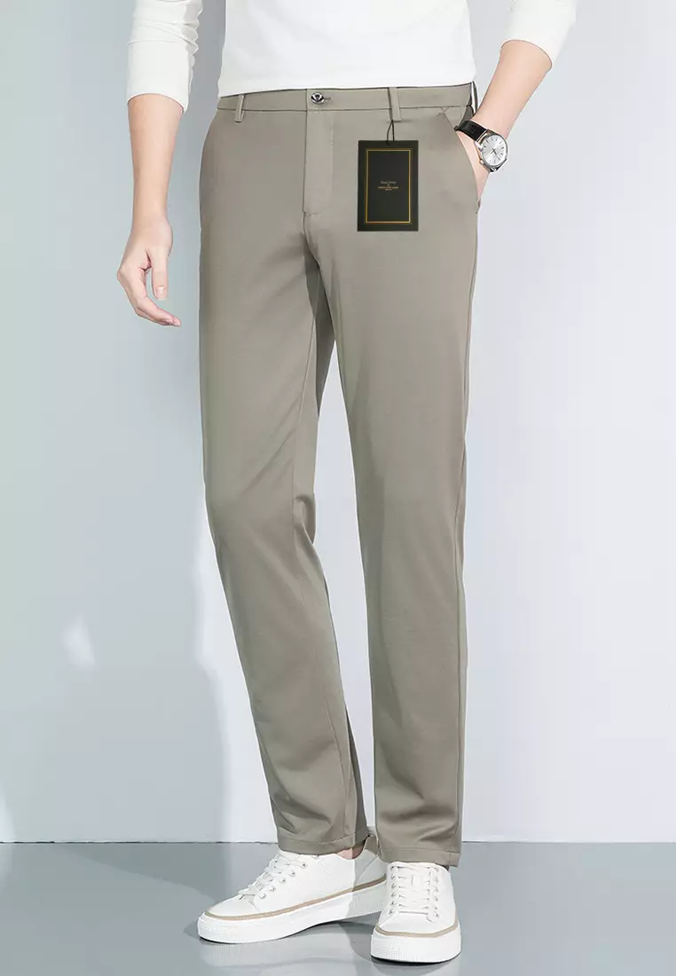 桑蠶絲小直筒西褲 WK-JBD905