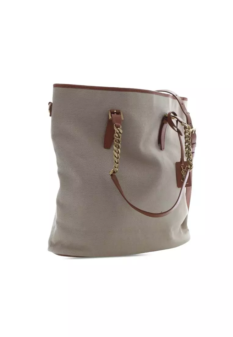 Pre-Loved Saint Laurent Large Canvas Shopping Tote