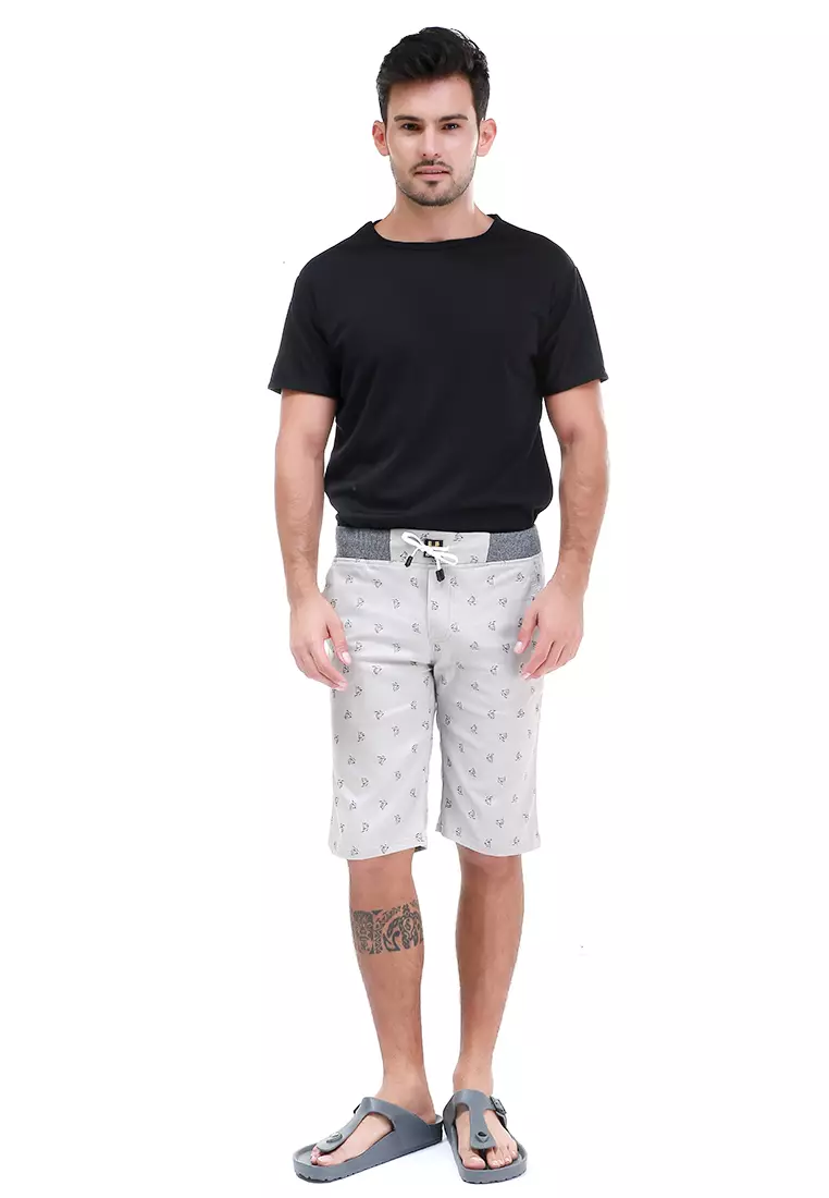 Rissham Celana Pendek Chino Pria Simple Casual Short Pants Material Cotton ORIGINAL - Cream