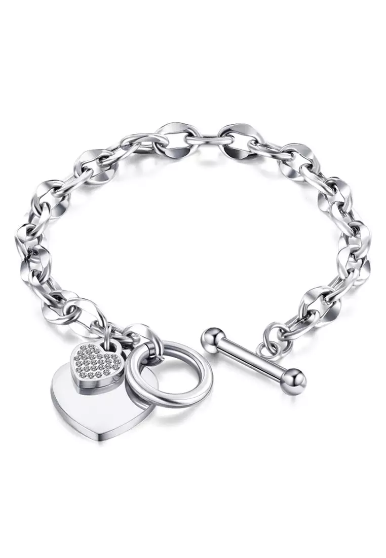 Juicy Couture Silver Interlocking Bracelet  Bracelet shops, Juicy couture,  Heart charm bracelet