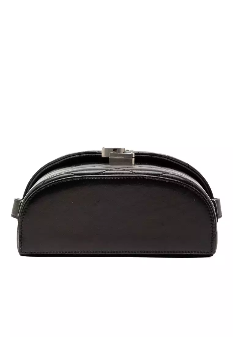 Pre-Loved Saint Laurent Quilted Lambskin Monogram June Box Bag